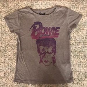 David Bowie t shirt 5t pink purple